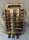 Hot Wheels Mini Cars Case 10” Carrying Display Plus 3 Micro Mini Cars Vintage