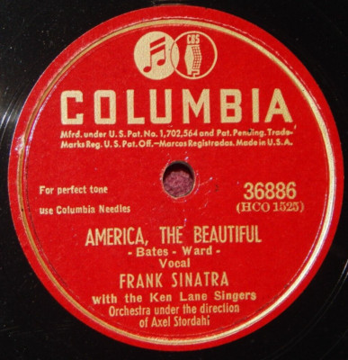 Frank Sinatra America the Beautiful  House I Live In 78 PLAY GRADED Fully Tested