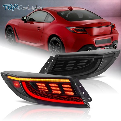 VLAND 2xSmoked LED Tail lights For 2022-2024 Toyota GR86 Subaru BRZ Rear Lamps