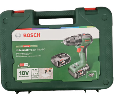 Bosch Akkuschrauber Akku-Schlagbohrschrauber mit 2 Akkus 2.0Ah Ladegerät Koffer