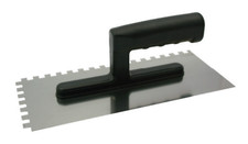 Stainless Steel Notched Trowel with Plastic Handle Various Notch Size