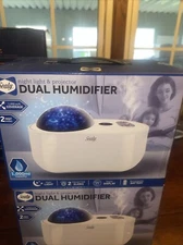 Sealy Night Light & Projector Dual Humidifier 2 Mist Modes Rechargeable Battery