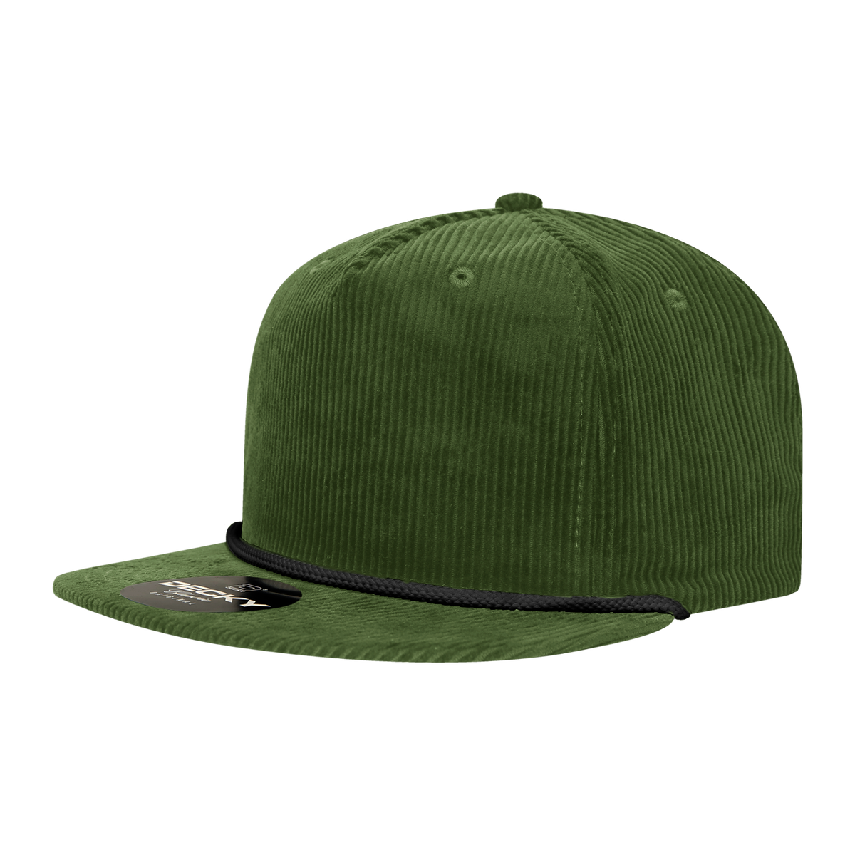 Decky Unisex 5 Panel High Profile Relaxed Corduroy Rope Hat - 6043