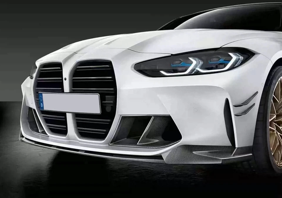 MP Style Carbon Fiber Front Bumper Lip Splitter Fits 21-23 BMW G80 M3 G82 G83 M4 — 第 4/4 张图片