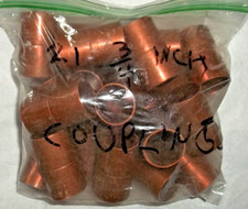 BAG OF 21 UNUSED 3/4" BRASS COUPLINGS  FREE FAST SHIPPING 