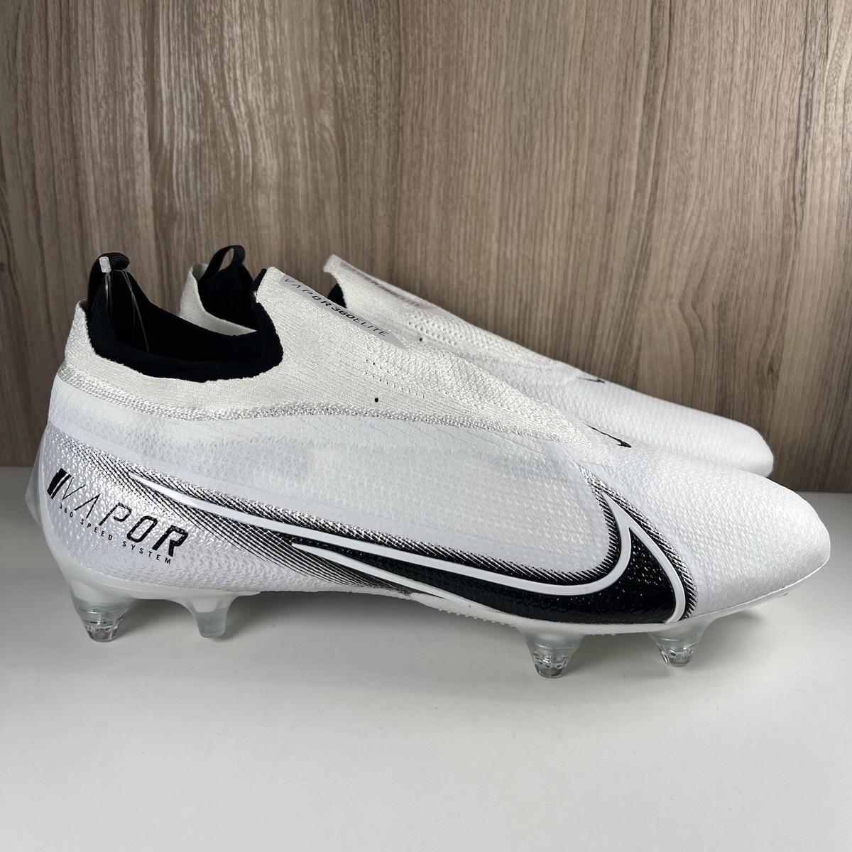 Nike Vapor Edge 360 Elite Football Cleats White Pro CZ7837-100 Men\'s Size Nike Vapor Edge Elite 360 Flyknit Football Cleats Black  main image 3