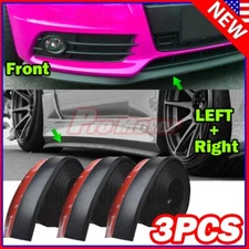 Universal Rubber Front Bumper Lip Skirt Splitter Chin Spoiler Protector Body Kit