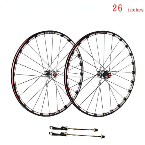 26 Inch Mountain Bike Wheelset 5 Bearings 7-11Speed Thru Axle / QR MTB Wheels - Picture 1 of 24