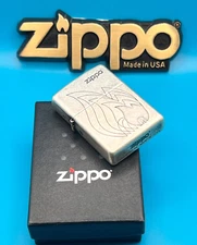 Genuine Brand New 2013 ZIPPO Lighter Rare Multi ETCHED FLAME Antique Silver Case