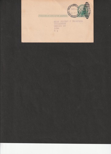U.S. Postal Card UX 27 w/ Foreigh B'ch Sta Duplex cancel