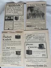 vintage ephemera Advertisement paper lot / Cameras, Photography