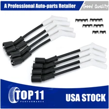 9070C Ceramic Boot Spark Plug Wires Set For Chevy 4.8L 5.3L 6.0L LS3 LS7 LT W0N6