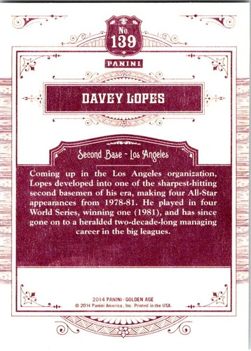 Panini 2014 Golden Age - Set Base - #1-150 - U-Pick completa tu conjunto - Imagen 277 de 299