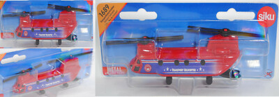 Siku Super 1689 Boeing-Vertol CH-47 Chinook Transporthubschrauber, hell-signalro