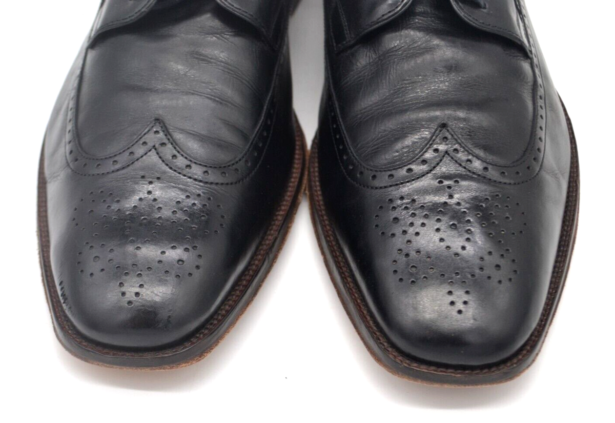 Johnston Murphy Signature Wingtip Oxford Black Leather Dress Shoes Men 12 Men main image 2