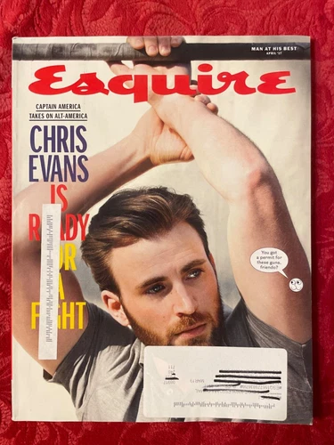 2017 APRIL ESQUIRE MAGAZINE - CHRIS EVANS COVER - L 12483