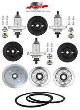 Complete 48" Spindle Pulley Belt Kit For John Deere E140 E150 E160 E170 48" Deck