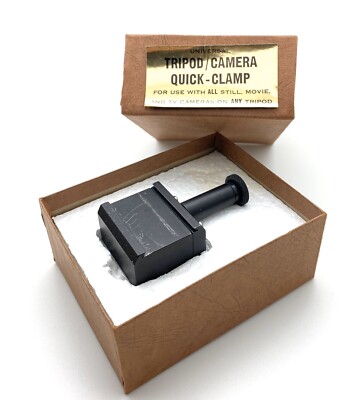 Vintage Universal Tripod Camera Quick Clamp In Original Box! Great Condition.