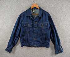 Branders by Dickies Vintage 90's Rinse Blue Denim Jeans Trucker USA Jacket 40 M