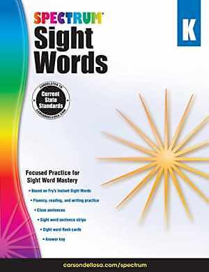 Spectrum Kindergarten Sight Words - Paperback, by Spectrum - Acceptable n