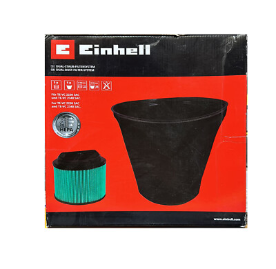 Einhell Dual-Staub-Filtersystem für Nass-Trockensauger Saugfilter Faltenfilter