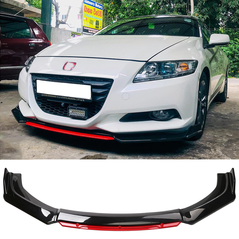 For Honda CR-Z Front Bumper Red Lip Splitter Chin Spoiler Body Kit