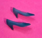Vintage Barbie / Francie Doll Blue Rubber Pointed Shoes / Heels Japan ~ 1960's