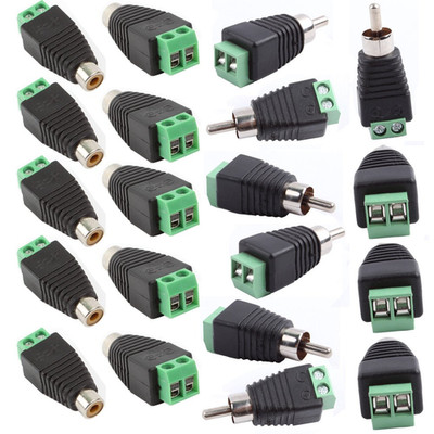 Phono RCA Screws Male Female Plug to AV Screw Terminal Audio/Video Connector Ada