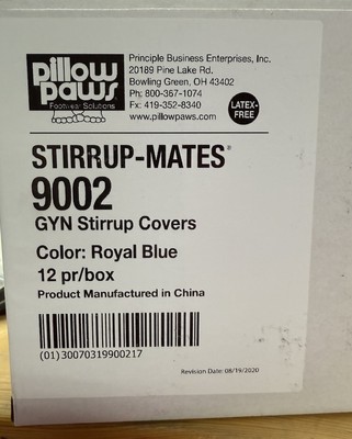 Stirrup Mates Exam Table Stirrup Cover 9002 12 Pair Per Box