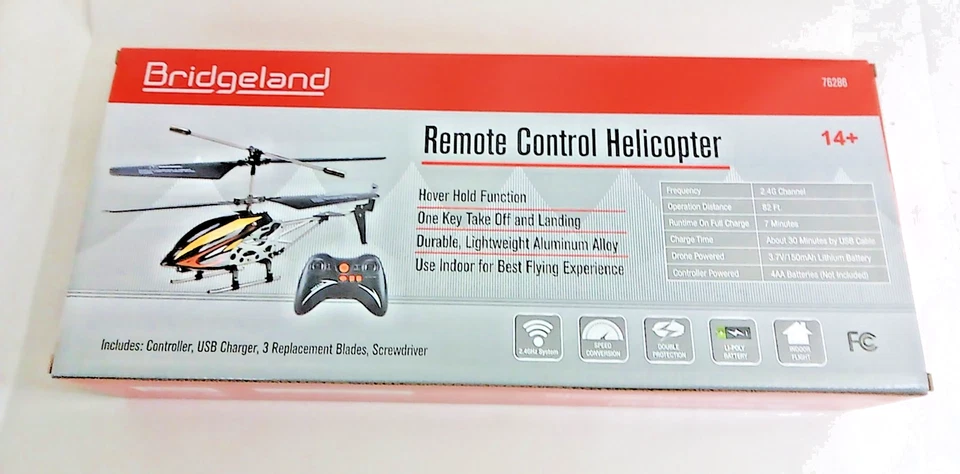 Bridgeland Remote Control Helicopter Aircraft Toy Kids 2024 NEW IN BOX - Image 2 of 4