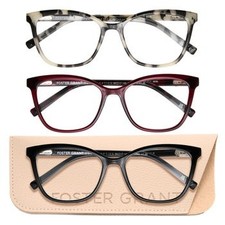 Design Optics by Foster Grant 811 Cateye Reading Glasses 1.75 3-Pack