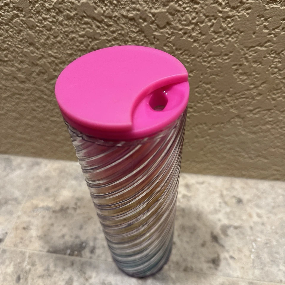 Starbucks Pride Rainbow Swirl Ice Hot Coffee 16oz vaso Tim Singleton 2023 taza Foto 3 de 4