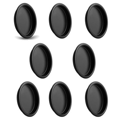 Compact Matte Black 8 Pack Finger Pulls for Seamless Sliding Door Integration