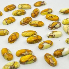 HONEY DAHLIA COPPER TURQUOISE CABOCHON LONG OVAL SHAPE LOOSE GEMSTONE