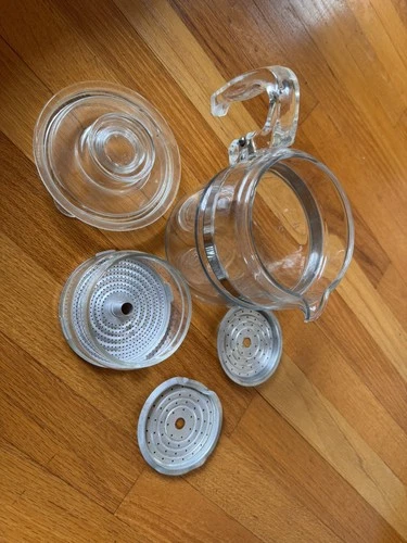 Vtg Pyrex 6 Cup Glass Coffee/ Tea Pot w/Assorted Parts