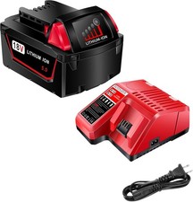 18V Battery and Charger for Milwaukee M18 Battery with Milwaukee Battery Char...