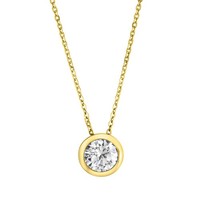 Halskette 925 Silber Rhodiniert Zirkonia Weiß 47Cm Damen Schmuck NEU