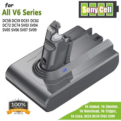 21.6V 6400mAh Battery For Dyson V6 Handheld Vacuum Cleaner SV03 SV04 V6 Battery