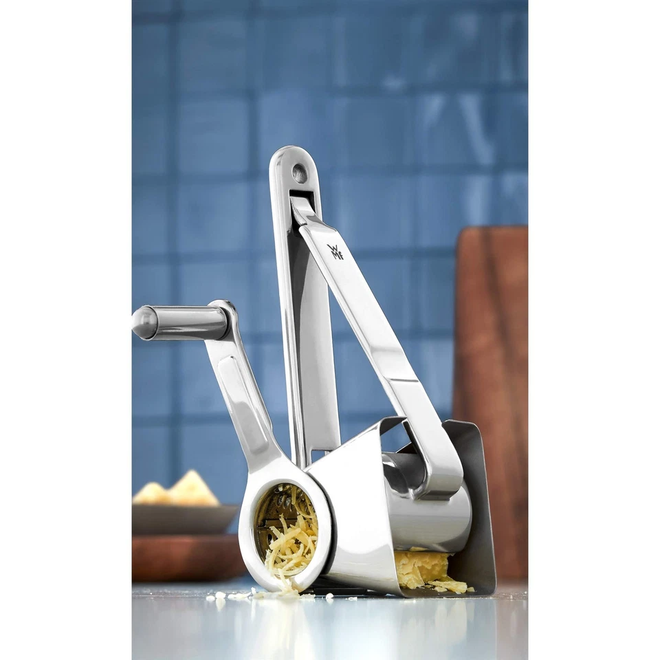 Gourmet Parmesanreibe Kurbel 18 cm Parmesanmühle Käsereibe mit Kurbel Edelsta... - Bild 2 von 4