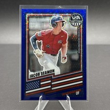 2026 Panini Stars and Stripes Prizm Jacob Seamon Blue Disco /149 Rookie