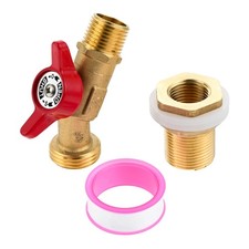1 Set Rain Barrel Spigot Brass Rain Barrel Quarter Turn Ball Valve Garden Tool