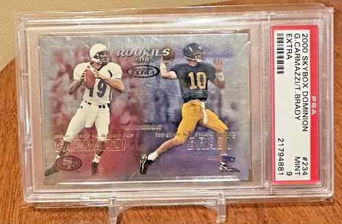 Tom Brady RC - 2000 Skybox Dominion EXTRA Foil Rookie Card #234 PSA 9 MINT