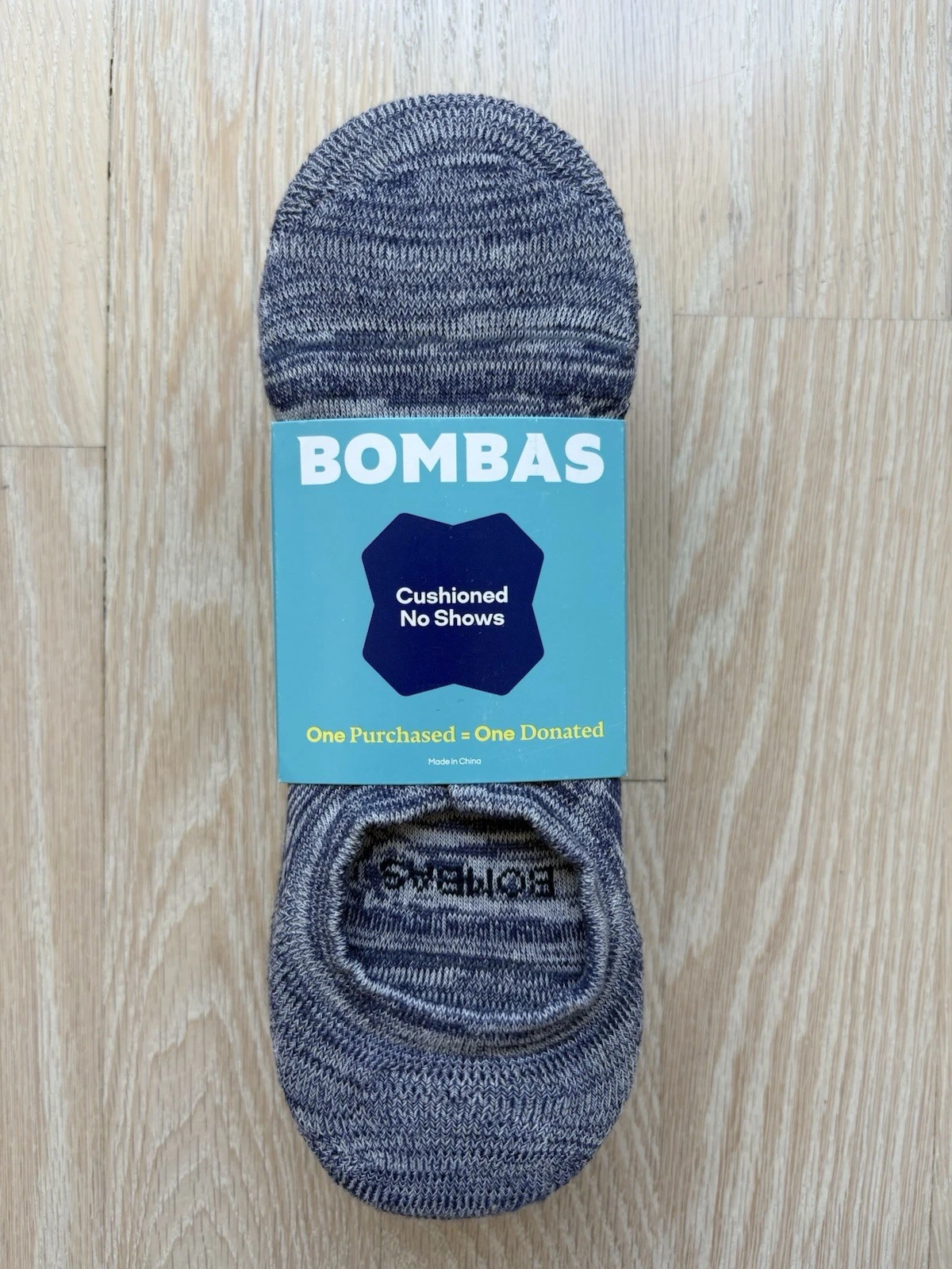 BOMBAS 6 Pk Size L Unisex Cotton Blend Cushion No Show Heel Grip Sock Multi NWT