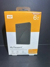 WD 6TB My Passport Portable External Hard Drive HDD-WDBR9S0060BBK-WESN