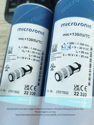 Brand new Millipore mic+130/IU/TC Ultrasonic Sensor mic+130/IU/TC
