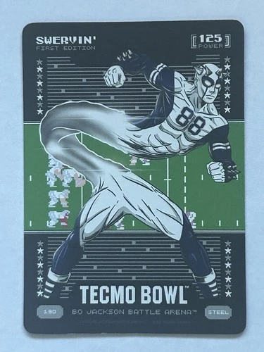 MICHAEL IRVIN `SWERVIN\'` Bo Jackson Battle Arena Tecmo Bowl Steel #130- Cowboys