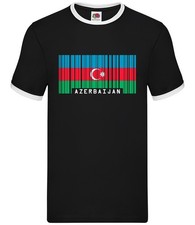 Azerbaijan Flag - Mens Ringer - Baku Country Travel Azerbaijani Flags