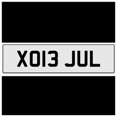 X JUL JULIE JULES JULIA NUMERIC THEME PRIVATE REGISTRATION NUMBER PLATE XO13 JUL