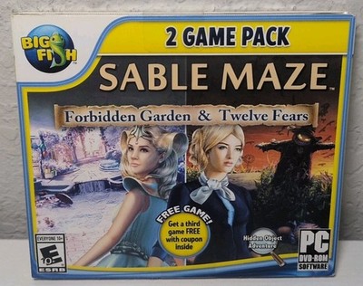 Sable Maze PC DVD ROM Forbidden Garden & Twelve Fears Hidden Object NEW B295