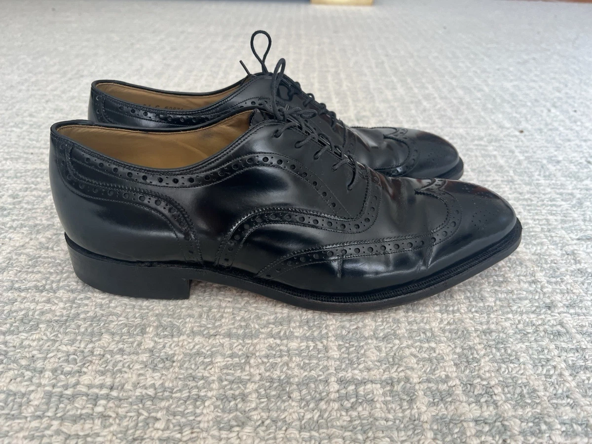 Johnston & Murphy Black Wingtip Dress Shoes for Men for sale 